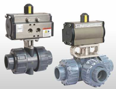 Pneumatic Actuator Operated UPVC Ball Valve Manufactured by aira euro in India