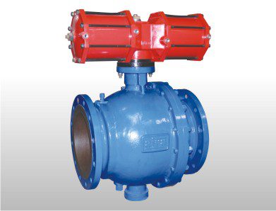 Trunnion mounted ball valves IN Blue colour