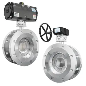 Double Offset Disc Double Flanged Butterfly Valve